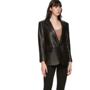 Mackage leather blazer like-new